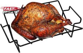 Mydracas 313044560585 Bbq Rib Racks For Smoking And Grilling Turkey Roasting Rack Roast Dual Purp