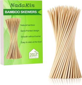 121kskew Nadakin 1000 Pcs Bamboo Skewers 12 Inch Wooden Skewer For Appetizers Fruit Kebabs Gr