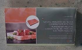 Natural Himalayan 876824765131 Salt Block Cooking Plate W Tray 12x8x1.5 Inch For Grilling