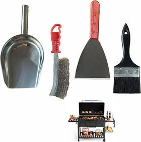 Nebulaedge 782003500465 Grill Ash Cleaning Pellet 4-piece Kit Metal Material Durability Includes Wi