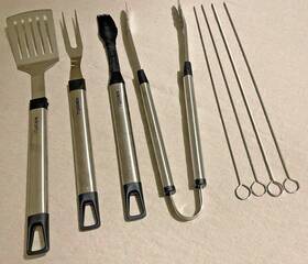 Nexgrill 313096310336 Grill Tool Set With Stainless Steel Handles 8 Pieces