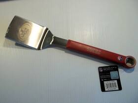 3702394 Nfl Stainless Steel Bbq Spatula With Bottle Opener Sf 49er Team Colors/logo