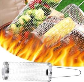Nicai Kitchen 768795835404 Rolling Grilling Basket For Outdoor Round
