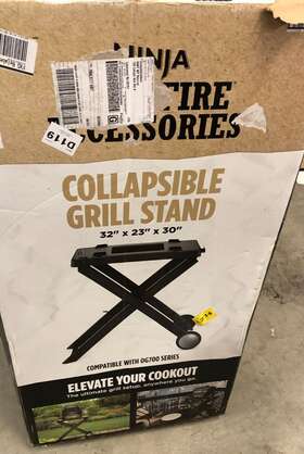 8090093 Ninja 44.13 X 22.48 6.73 Inch Plastic Woodfire Grill Stand - Black