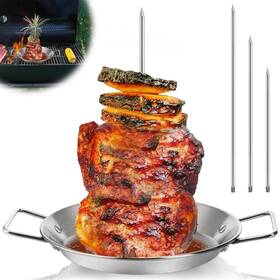 No-verticalskewer-ss-10in Noamus Vertical Skewer For Grill Stainless Steel Stand Pastor With R