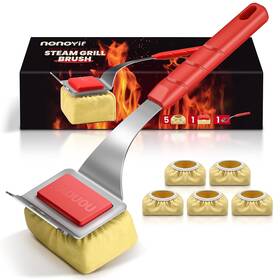 Gb115 Nonoyif Grill Brush Bristle Free 5 Replaceable Pads Steam For Outdoor