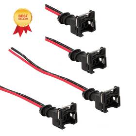 Now15871 Nowkont 4 Pcs Automobile Fuel Injector Connector Standard Black