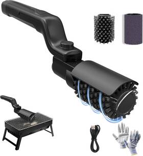 Npmkx 797541776036 New High Torque Electric Grill Brush 3-speed Rechargeable Bbq Cleaner Adj. Head