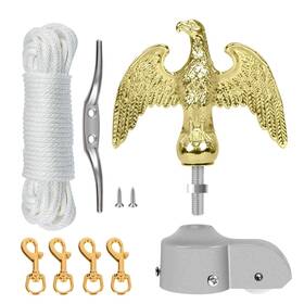 Nq 788418853400 Flagpole Hardware Repair Parts Kit 50ft Halyard Rope 7 Inch Eagle Topper 6 Zi