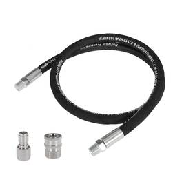 Nuflysic-234581012 Nuflysic Pressure Washer Whip Hose Power Jumper 2 Ft Black Silvery