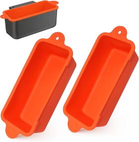 Nulubuu 313114195143 2 Pcs Silicone Grease Cup Liners For 36 28 22 17 Inch Griddle Orange