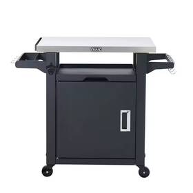 Nuuk 445020688624 30in Outdoor Kitchen Prep Station Storage Cabinet Ss Top Drawer Wheels