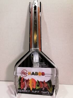 Opfk-01 Ohana Products Inc. Flip Kabob By Rsvp Bbq Outdoor Grilling Barbeque New/sealed Squeeze It