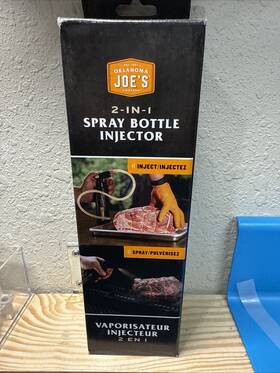 Oklahoma Joes 047362855848 2-in-1 Spray Bottle And Marinade Injector Black New