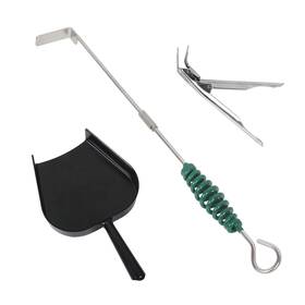 Oligai 709930353247 New Best Grill Grate Lifter Gripper And Ash Tool Set For M/l Big Green Color