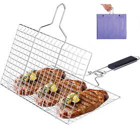 Htt-005-001 Olighan Fish Grill Basket Foldable Grilling With Removable Handle Stainless St