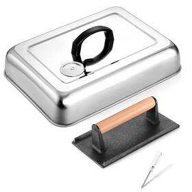 Od-56ew9d32 Onader Melting Dome And Smash Burger Press Set Stainless Steel Basting Cover With Vent