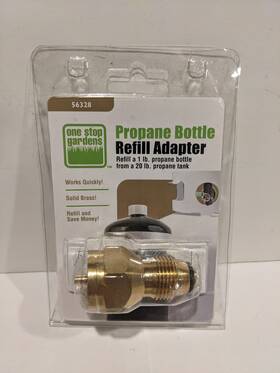 One Stop Garden 792363563284 Propane Refill Adapter Small Camping Bottle Lp Gardens 56328
