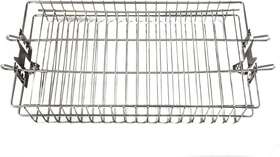 4pb20 Onegrill Stainless Steel Universal Grill Rotisserie Spit Rod Flat Basket