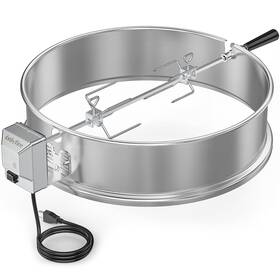 Onlyfire 742218236023 Stainless Steel Rotisserie Ring Kit For Weber 22 Inch Charcoal Kettl