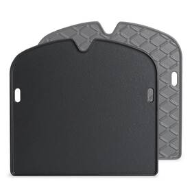 Skpj-lz10038bs1 Onlyfire Chef Cast Iron Griddle For Weber Traveler Portable Gas Grill Double Sided Re