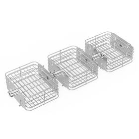 Skpj-lz10042ss3 Onlyfire Chef Rotisserie Basket Set 3 Pack Stainless Steel Rectangular Mini Gri