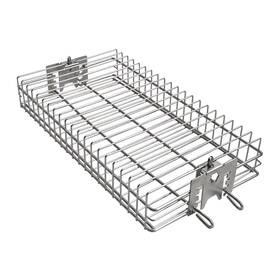 F-brk6042-cr1 Onlyfire 6042 Chrome Plating Steel Flat Grill Rotisserie Basket For Most Gril