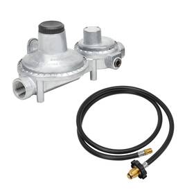 F-fpa5151-pl1 Onlyfire Horizontal Two Stage Propane Regulator 5ft 1/4 Inch Npt Hose Wi