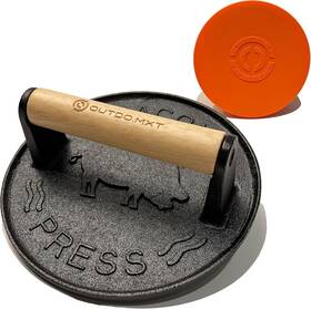 Sk-t-1001 Outdo.mxt Burger Press Smash For Blackstone Griddle Heavy Duty Cast Round
