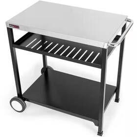 4-hooks Outermust 726084560123 3-level Stainless Steel Movable Outdoor Grill Cart And With 2-wheels