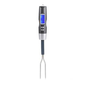 76690 Outset Grill Fork Digital Meat Thermometer For Bbq And Kitchen Features Dual Stainl