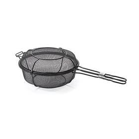 Qd85 Outset 876824000850 Grill 1 Ea Black Chefs Outdoor Basket And Skillet Medium Silver