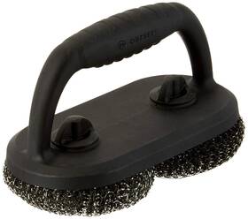 Outset 876824762260 76226 Short Handle Mesh Scrubber Grill Brush Black