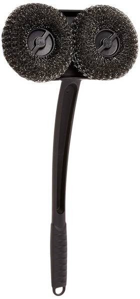 Outset 876824762277 76227 Long Handle Mesh Scrubber Grill Brush 1 Ea Black
