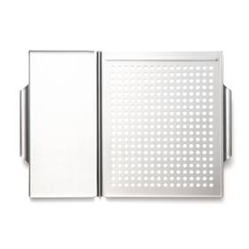 Outset 876824765025 Stainless Steel Tray 76502 Cedar Plank Holder And Grill Grid Silver