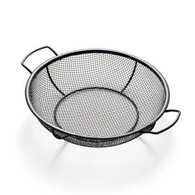 Outset 876824765193 Mesh Grill Roasting Basket With Handles Non-stick Shallow 12 Inch X 15 3
