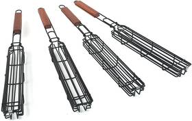 Outset 876824769221 76922 Non-stick Kabob Grill Basket Set Of 4 19.5 X 2 1.5 Inch Carbon Ste