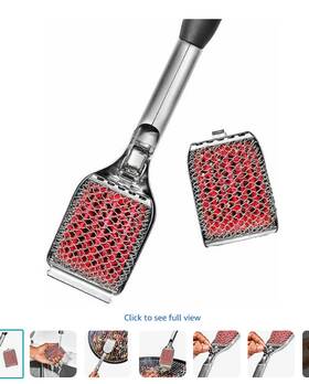 1781833 Oxo Softworks Coiled Grill Brush With Replaceable Head Stainless Steel Coils