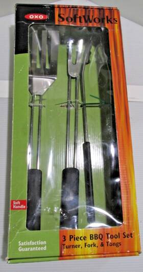 88471 Oxo Softworks Grilling Set Turner Fork And Tong 3 Piece