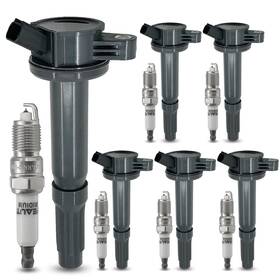 Oyec01010034 Oyeauto Uf486 Ignition Coil Pack And Iridium Spark Plugs Sp433 Set Of 6 Compatible Wi