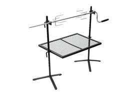 Q0715-a01 Ozark Trail Heavy Duty Adjustable Outdoor Camping Rotisserie Grill