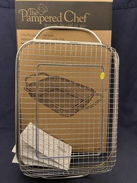 Pampered Chef 099901027070 Bbq Grill Basket - 2707 Nib With Box