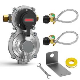 Paopaowoniu 793127780480 2-stage Automatic Changeover Lp Propane Gas Regulator Rv Dual Tank R