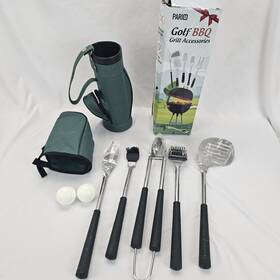 Golfbbq-01 Parigo Golf Grill Set Accessories Barbecue Tools