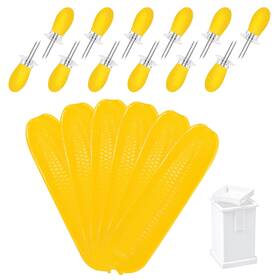 A-008 Peouwnes Corn Dishes And Holders Set Kits On The Cob Hold