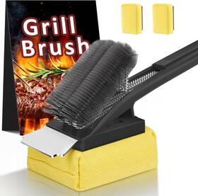 Bbq-bk02 Pepeng Grill Brush With Scraper-replaceable Steam Bbq Head For Black