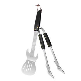 Pepkicn 717332072253 Rock Guitar Style Heavy Duty Stainless Steel 2piece Barbecue Tool Set Spatula &