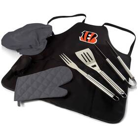 Picnic Time 099967341646 Cincinnati Bengals Bbq Apron Tote Grill Set