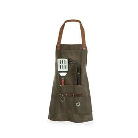 Picnic Time 099967487221 Denver Broncos Bbq Apron With Tools And Bottle Opener Set