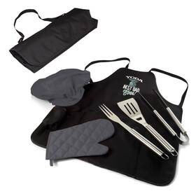 635-88-179-336-14 Picnic Time 099967537513 Tote Grill Set Heavy Duty Men Apron With Bbq Tools 29 X